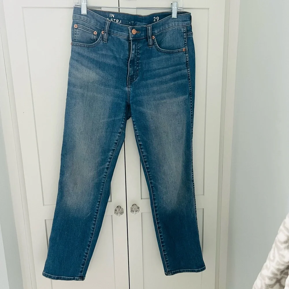 J. Crew Vintage Slim Straight Blue Denim Jeans size 29 or 8